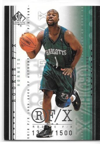BARON DAVIS ROOKIE SERIAL /1500 1999-00 SP AUTHENTIC 93 CLT HORNETS GS WARRIORS