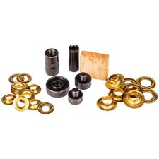 Brass Grommet Fastening Kit with Case, Includes (6) 1/2 in. and (6) 3/8 in.