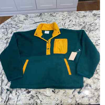 NWT Wilo The Label Cosy Fleece Teal and Marigold- Size Small
