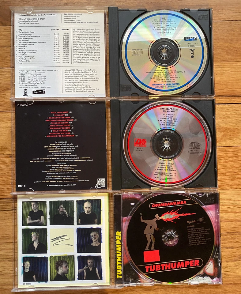 Lot of 3 CD's - Frankie Goes to Hollywood; The Escape Club; Chumbawamba Foto 2 de 4