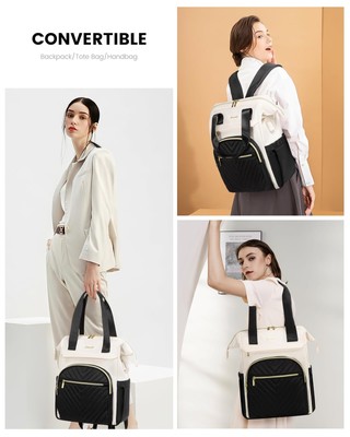 LOVEVOOK Laptop Backpack for Women 17.3 Inch Work Laptop Bag，Waterproof Teach...