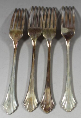 Oneida Silverplate Flatware Enchantment 1985 Dinner Forks 7 1/2" Lot of 4 - Picture 3 of 3
