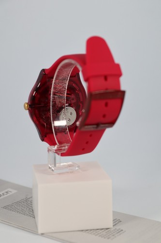 Limited Swiss Swatch Watch Ruby Rings Suop111 New Gent 41MM Ferociously fuchsia - Picture 7 of 9