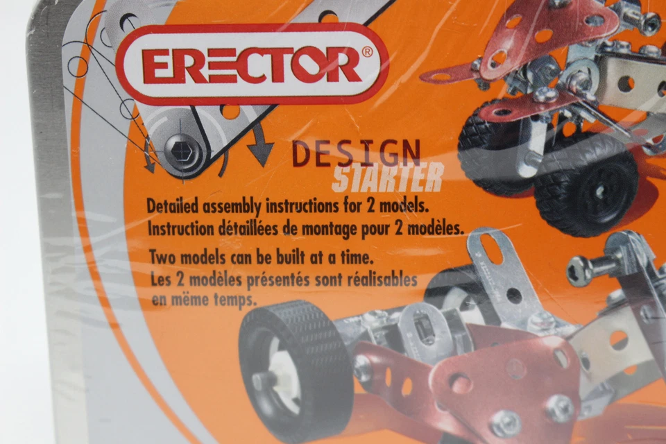 New MECCANO Erector Design Starter Flex #842706E 2012 Two Model Set in tin case - Image 3 of 4
