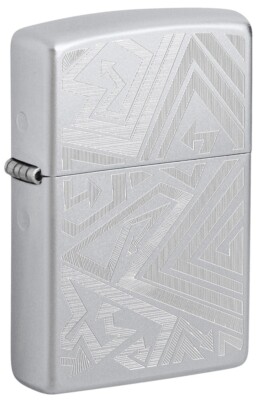 Zippo 46481, Which Way? Design, Satin Chrome Finish Lighter