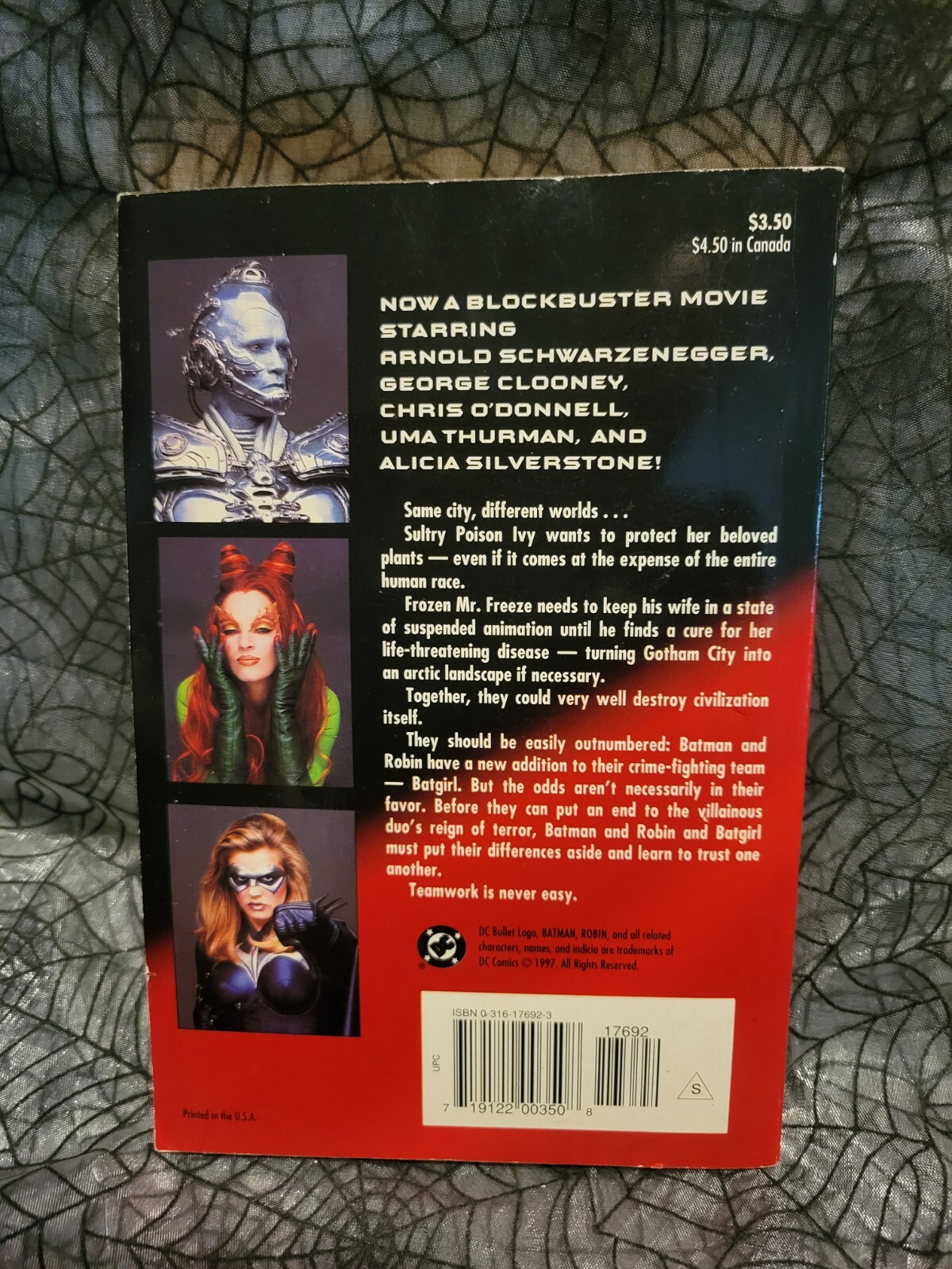 Batman & Robin 1997 movie novelization Paperback book Alan Grant