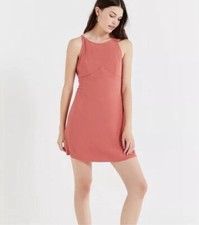 Urban Outfitters Mabel High Neck Empire Mini Dress - Salmon Size 4