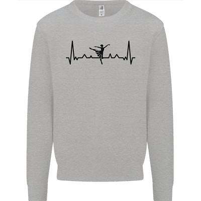 Ballet Dancer ECG Dancing Ballerina Pulse Mens Sweatshirt Jumper