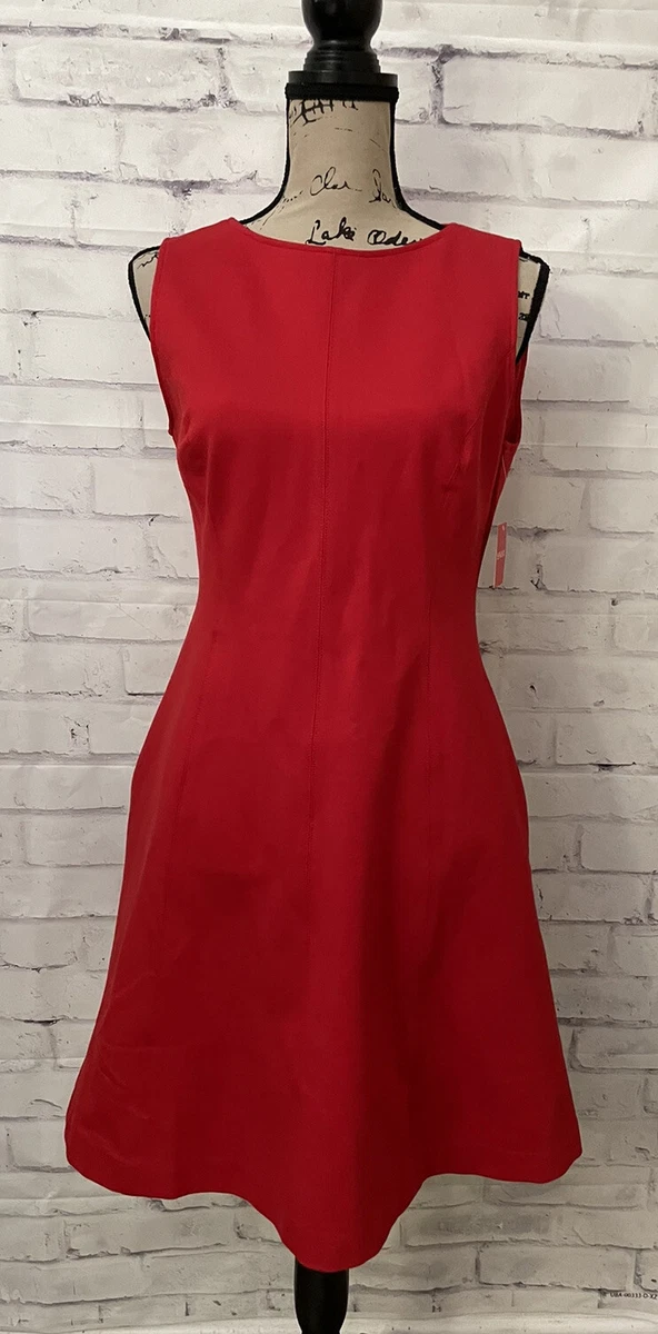 Spanx The Perfect Fit & Flare Dress True Red NWT Size Medium Control Shaping