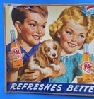 Vintage PAL Poster Drink Ade Good Pals Real Orangead Huge Advertisement  — photo 2