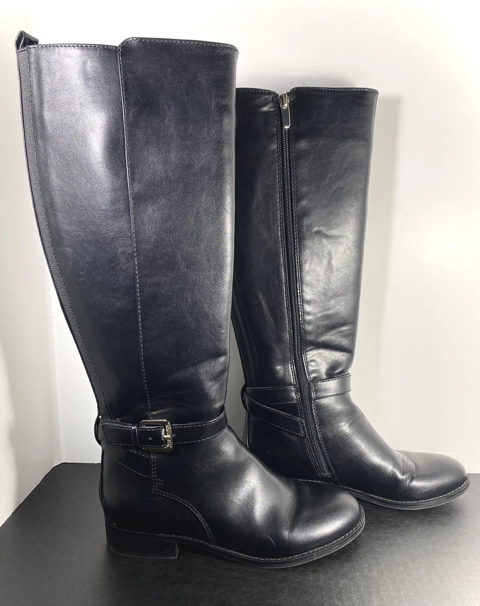 nine west black riding boots