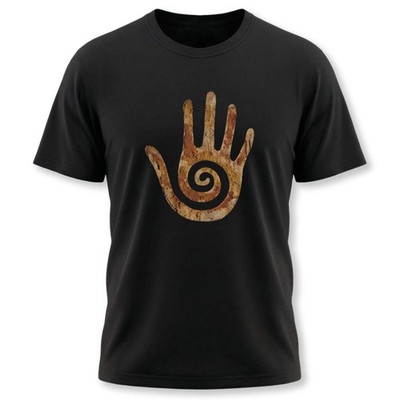Hopi Healing Hand T-Shirt | Native American Stone Spiral Symbol Tee Shirt