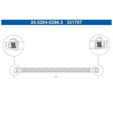 2x ATE Bremsschlauch vorne 99635513900 99635513901 99635513903 | 22504034