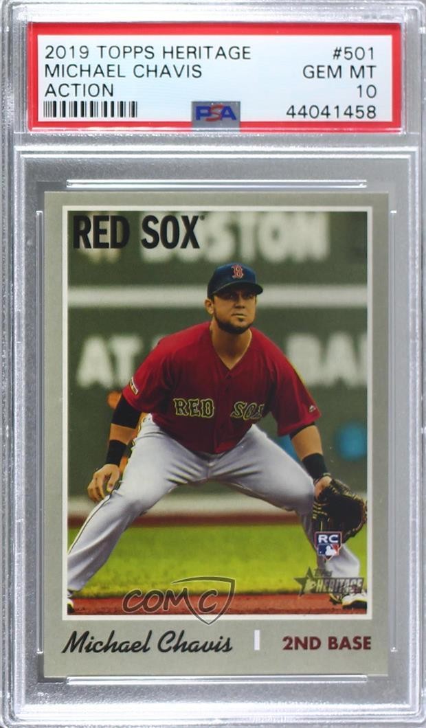 2019 Topps Heritage TOPPS HERITAGE ACTION #501 Michael Chavis front