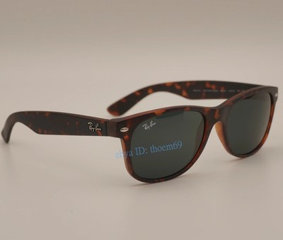 Ray-Ban New Wayfarer RB2132 865/B1 55mm Sunglasses Matte Havana Dark Grey UV400