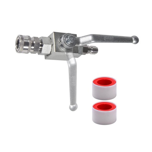 Stainless Steel High Pressure Ball Valve Kit 3/8" NPT Power Washer Sprayer Hose - Foto 4 di 13