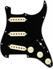 Fender Original '57 / '62 SSS Pre-wired Stratocaster Pickguard - Black 3-ply