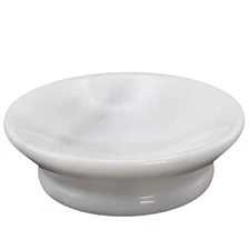 5.1 In. Dia Natural Marble round Soap Dish Bar Soap Tray Holder for Bathroom Cou