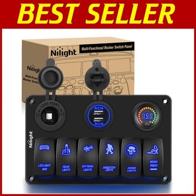 LED Light Bar Switch Panel for Cars Trailers Boats