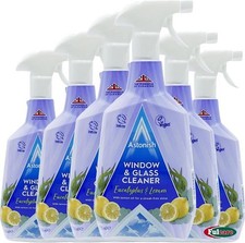 12 x Astonish Natural Window & Glass Cleaner 750ml Lemon Oil Streak Free Spray 1.44 per litre