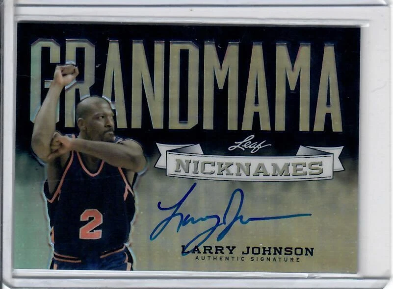 Larry Johnson Basketball Sports Trading Card Singles Autographed