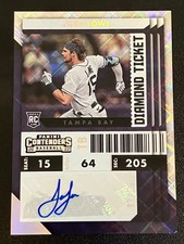 2022 Panini Contenders JOSH LOWE Diamond Ticket RC Auto/15 ANGELS RAYS
