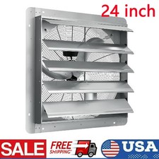 24'' Shutter Exhaust Fan 1500 RPM 3500 CFM for Home Attic Garage Louvered Vent