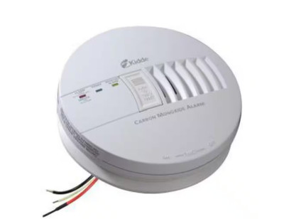 KIDDE FIREX HARDWIRED CARBON MONOXIDE DETECTOR WITH LED LIGHT 9V BACKUP BATTERY