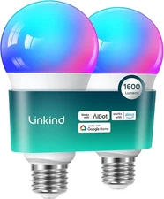 Linkind A21 RGBTW Smart Light Bulb 2 Pack