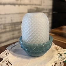 Lampe Rosso Mosser Fairy Light avec pointe de diamant dépoli base bleue Géorgie