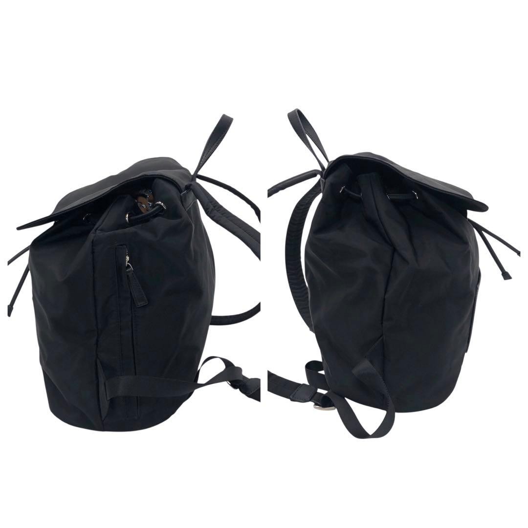 agnes b. Backpack Drawstring Flap Black Authentic… - image 4