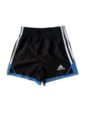 Adidas Athletic Shorts 3 Stripes Black Toddler Size 9M Excellent Condition