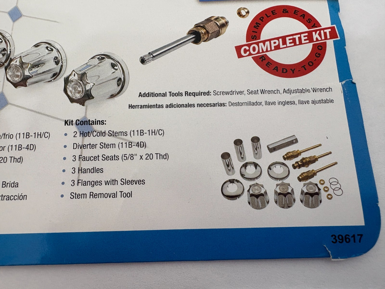 (1) NEW Danco Tub/Shower Remodeling Kit for Gerber - CHROME - 39617 (ob)