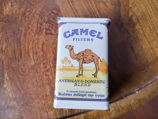 Camel Cigarette Tin With Slide Cover