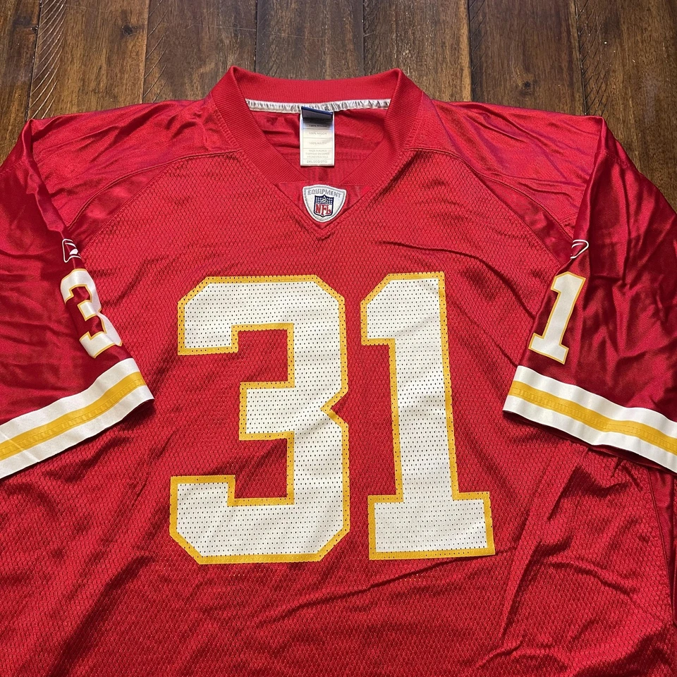 Camiseta masculina de futebol Kansas City Chiefs 2XL Red Priest Holmes NFL Reebok - Imagem 3 de 4