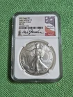 2021 Eagle Silver Dollar  Eagle Landing T-2 NGC MS70 First Day Of Issue Signed