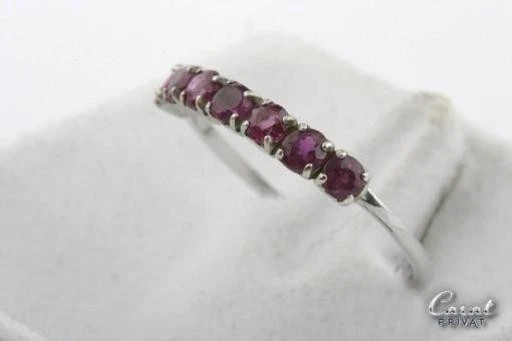 Rubin Ring 333 er 8k Weißgold Weißgoldringe Gr 56 . - Bild 3 von 4