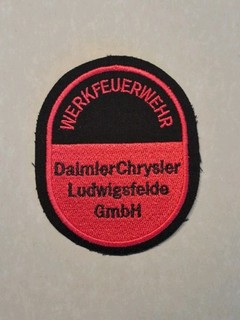 Ärmelabzeichen Patch Aufnäher Werkfeuerwehr Betriebsfeuerwehr DaimlerChrysler