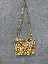 Vera Bradley PROVEN AL Boho Crossbody Quilted Yellow Floral Paisley Bag Purse