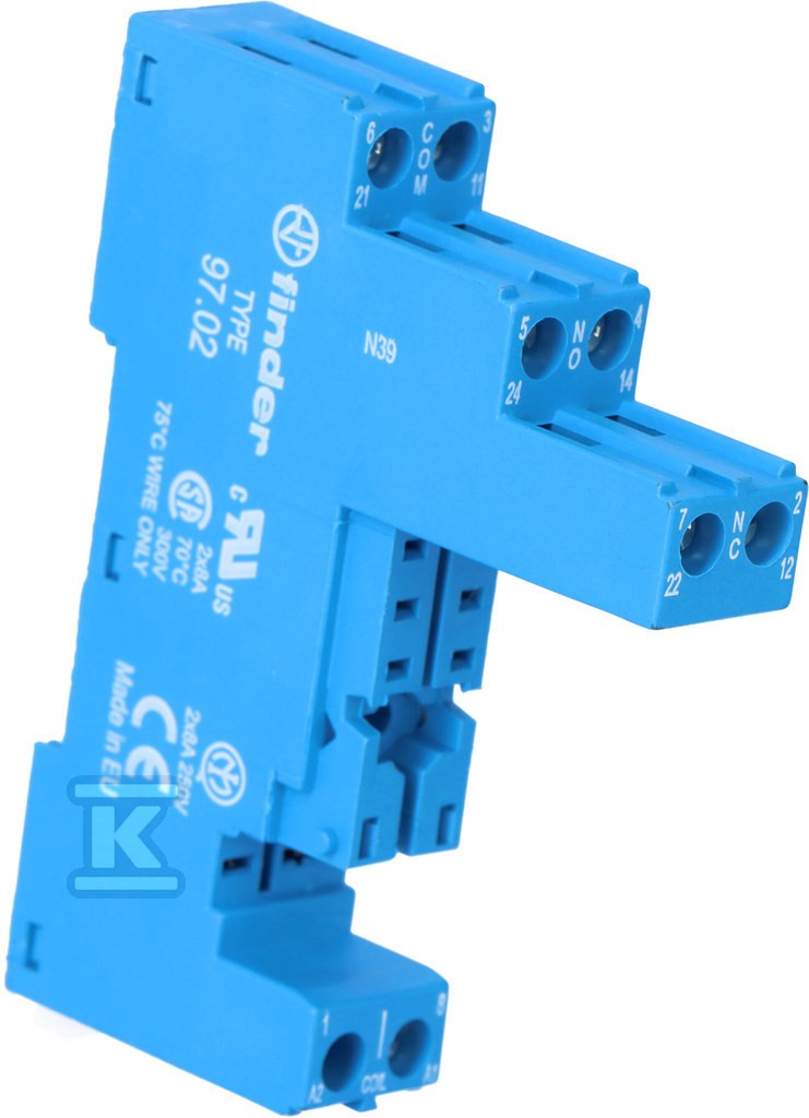 Socket for series 46.52 for rail DIN 97.02SPA 97.02 SPA - Image 4