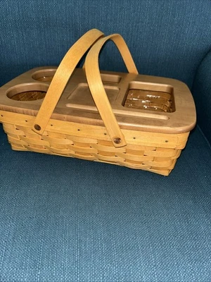 Longaberger 1998 Road Trip Basket With Protector And Lid And 8-way Divider - Image 1 of 4