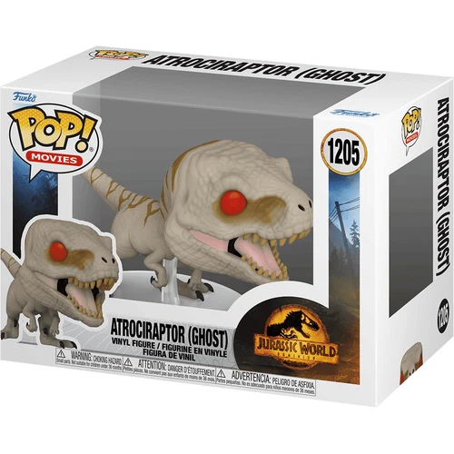 Funko POP! Jurassic World ATROCIRAPTOR (GHOST) #1205 Movies NEW +Protector NM