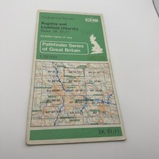 1989 Ordnance Survey Pathfinder Map 872 SK 01/11 Rugeley And Lichfield North