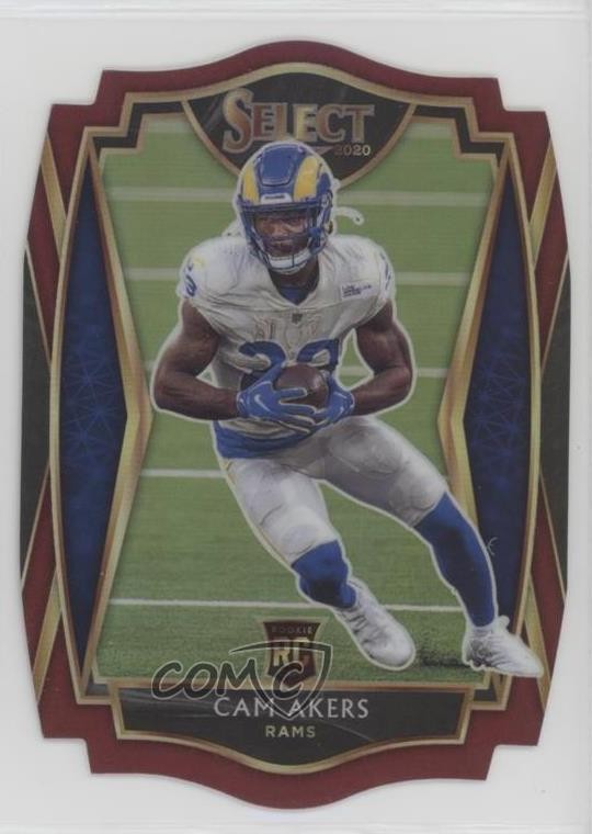 2020 Panini Select Premier Level Maroon Prizm Die-Cut Cam Akers #155 10nl