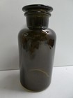 ANTIQUE CHEMISTS BROWN GLASS JAR BOTTLE STORAGE CANISTER APOTHECARY