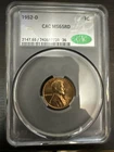 1952-D Lincoln Cent CAC MS 65 RD