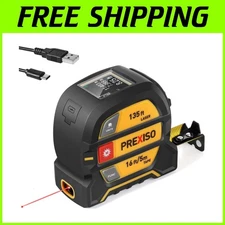 Rechargeable Laser Measure & 16Ft Tape - Magnetic Hook