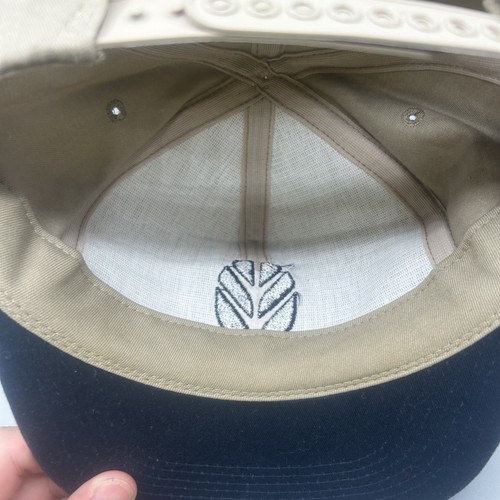 Vintage New Holland Hat Cap Snap Back Tan Blue Embroidered K-Products Mens 90s - Picture 8 of 9