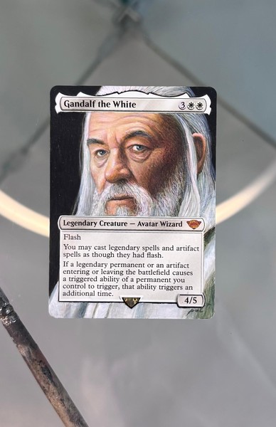 Gandalf The White-Magic The Gathering Alter- Hand Painted by Pol Art
