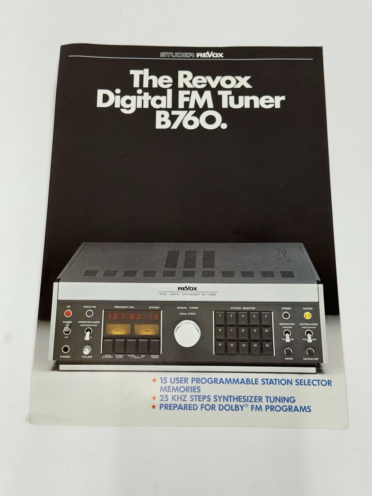 Revox B760 FM Tuner Brochure